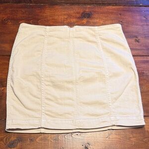 Free People Cream Pencil Skirt